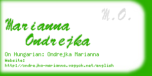 marianna ondrejka business card